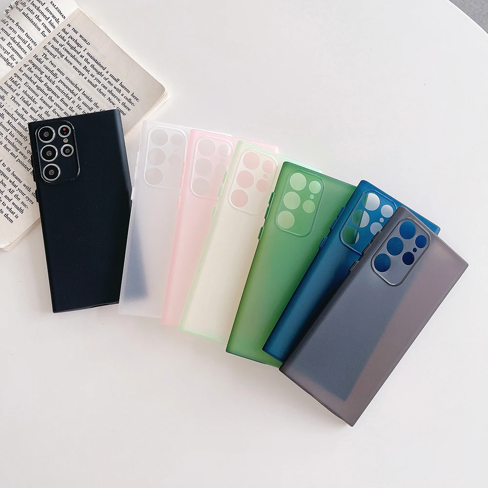 0.3mm Ultra Thin Silicone Soft Case For Samsung Galaxy S25 S24 Ultra S23 S22 S21 Plus Note 20 A52 A53 Matte Transparent Cover