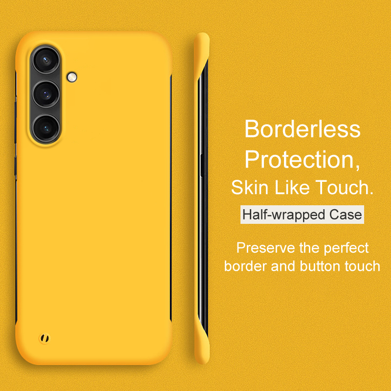 Luxury Borderless Candy Color Hard PC Case For Samsung Galaxy S25 S24 S23 S21FE S22 Note 10 Plus 20 Ultra Ultra-Thin Matte Cover